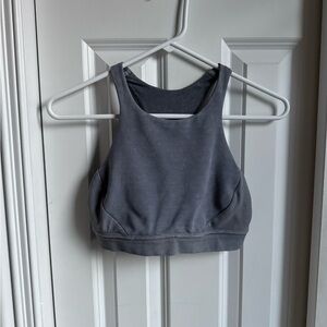 Lululemon Ribbed High-Neck Bra light blue/gray